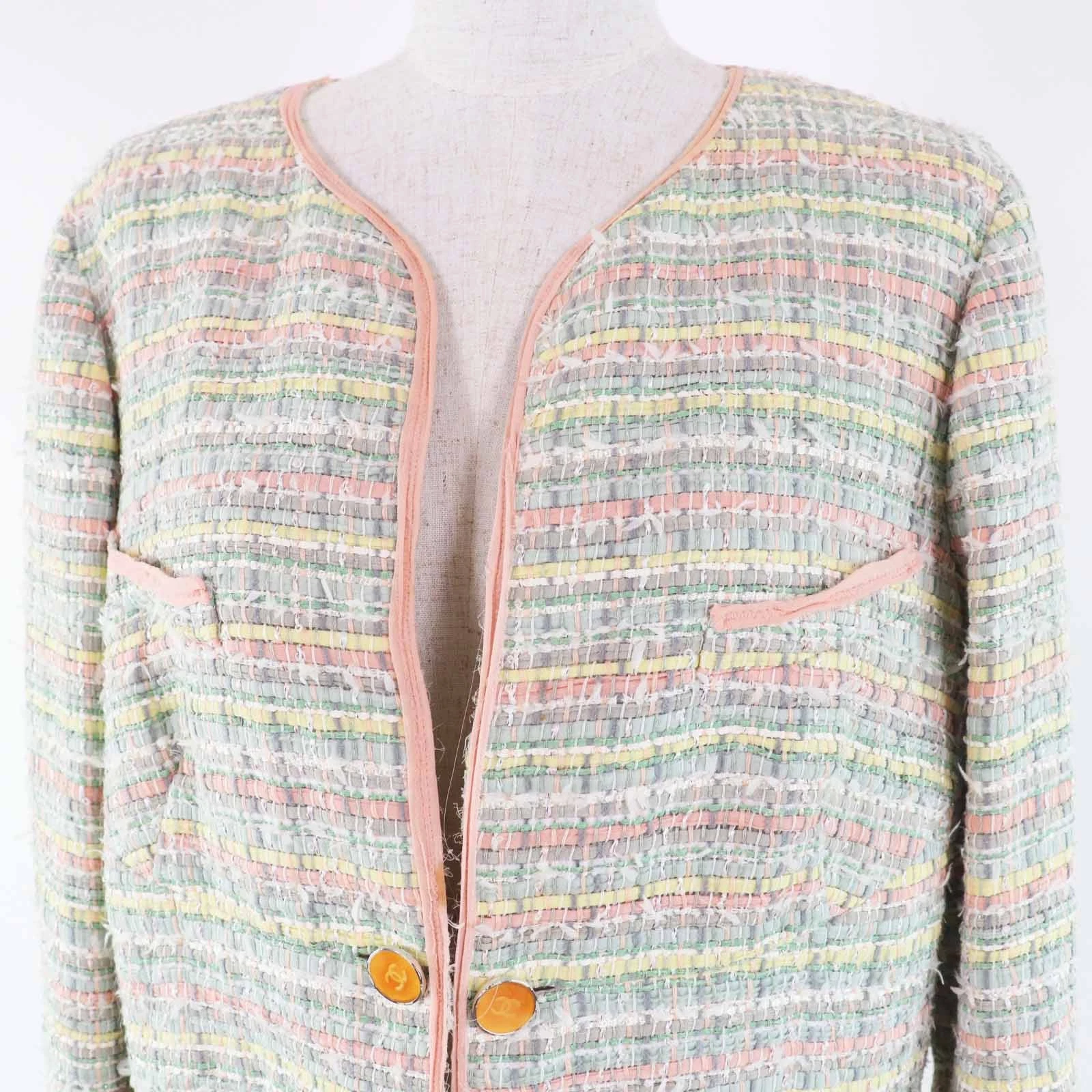 Giacca Chanel Vintage 05P P26010 Nastro Tweed 46 Made In France r5_0713