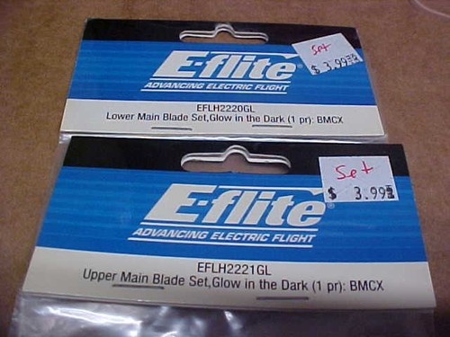E-FLITE MAIN BLADE SET = EFLH2220GL (LOWER) & EFLH2221GL(UPPER): BMCX (NEW) - Picture 2 of 2