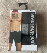 LEVII  S Supportive Stretch Comfort BOXER BRIEFS  3 Pack Medium Sealed-New   