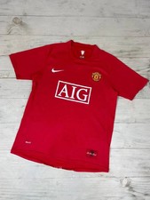 Nike Manchester United 2007-2009 Home Shirt Jersey Soccer Men Size M Red