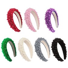 Fashion forward Headband with Pearls Enhancement Dainty Beaded Hairband Ornament