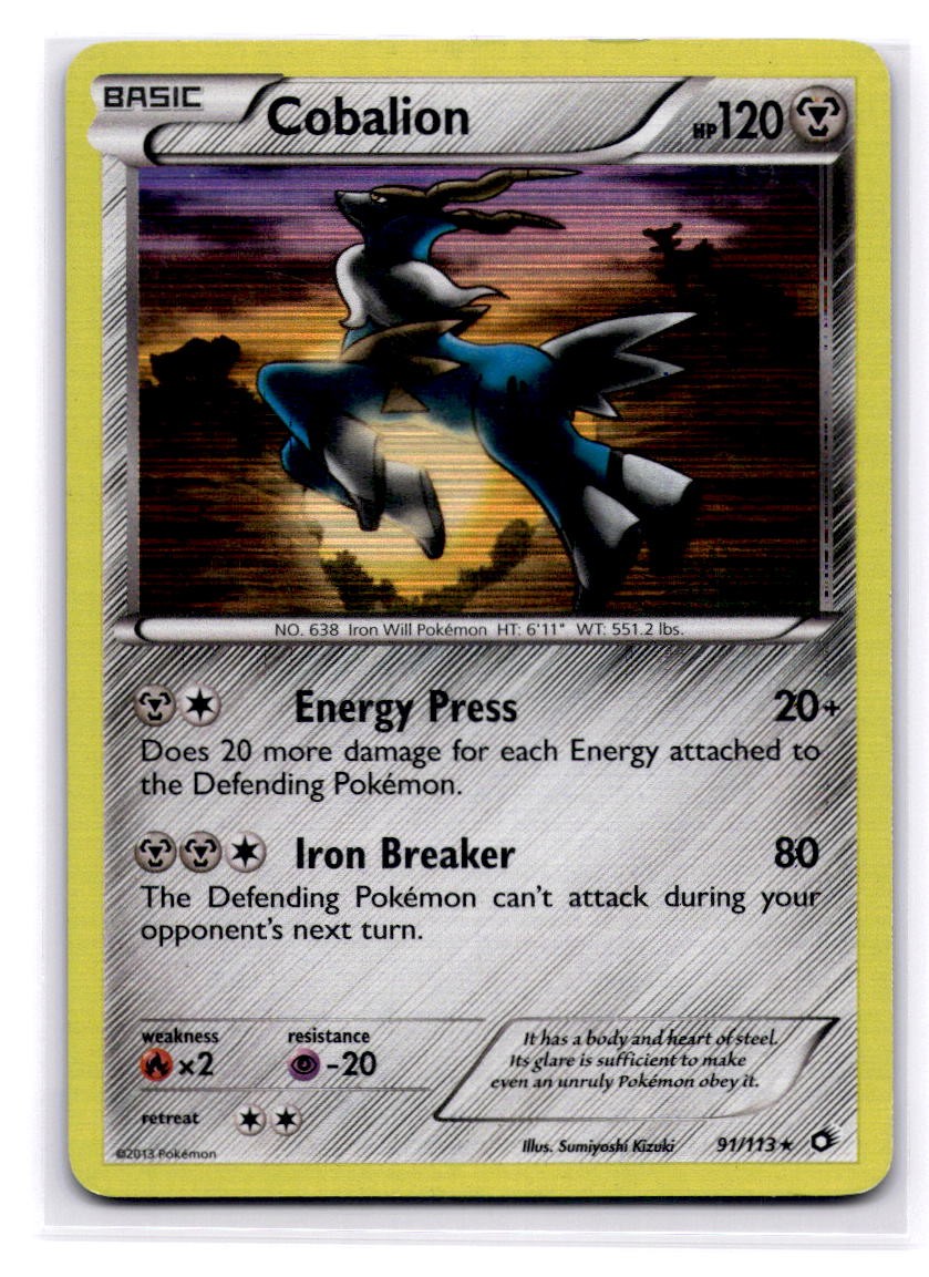 Cobalion Legendary Treasures 91/113 Holo HP/DMG