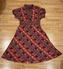 Lauren Ralph Lauren Women’s 14 A-Line Belted Crepe Dress Old Money
