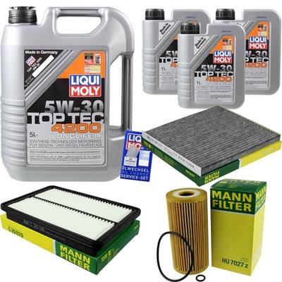 INSPEKTIONSKIT FILTER LIQUI MOLY ÖL 8L 5W-30 für Hyundai Grand Santa Fé DM 2.2