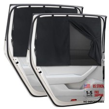 Car Window Shades, 2 PCS Magnetic Double Layer Auto Sun Shade for Black:2pack