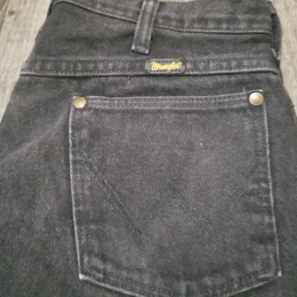 Jeans Wrangler Vintage Masculino 32x34 Reto Cowboy EUA Western Preto 936WBK - Imagem 2 de 4