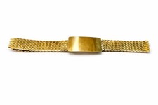 Vintage Gold Tone Women's Ladies Belt 90  sFeathered Metal Elastic Stretch 24  