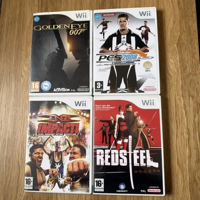 Wii 4 Game Bundle: Golden Eye 007|PES08|TNA Impact|Redsteel - Image 1 of 4