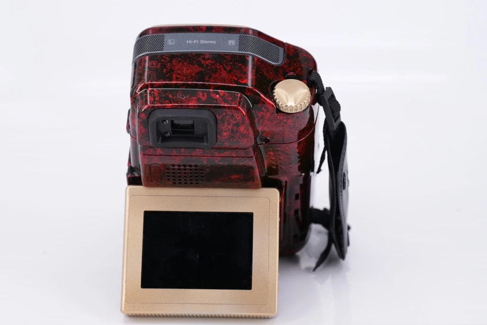 Custom Painted Sony CCD-SC7 Camcorder – Red/Gold Marble Finish – Fully Working - Image 4 of 4