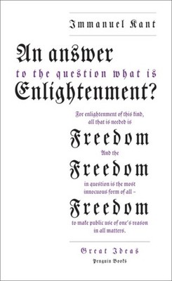 AN ANSWER TO THE QUESTION WHAT IS ENLIGH by Immanuel Kant Paperback Self Help