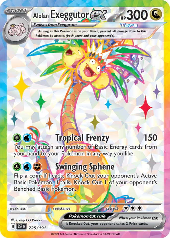Alolan Exeggutor ex - 225/191 - Ultra Rare - NM - Surging Sparks