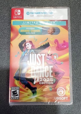 Nintendo Switch Just Dance 2025 Limited Edition New Sealed Ariana Grande Pack