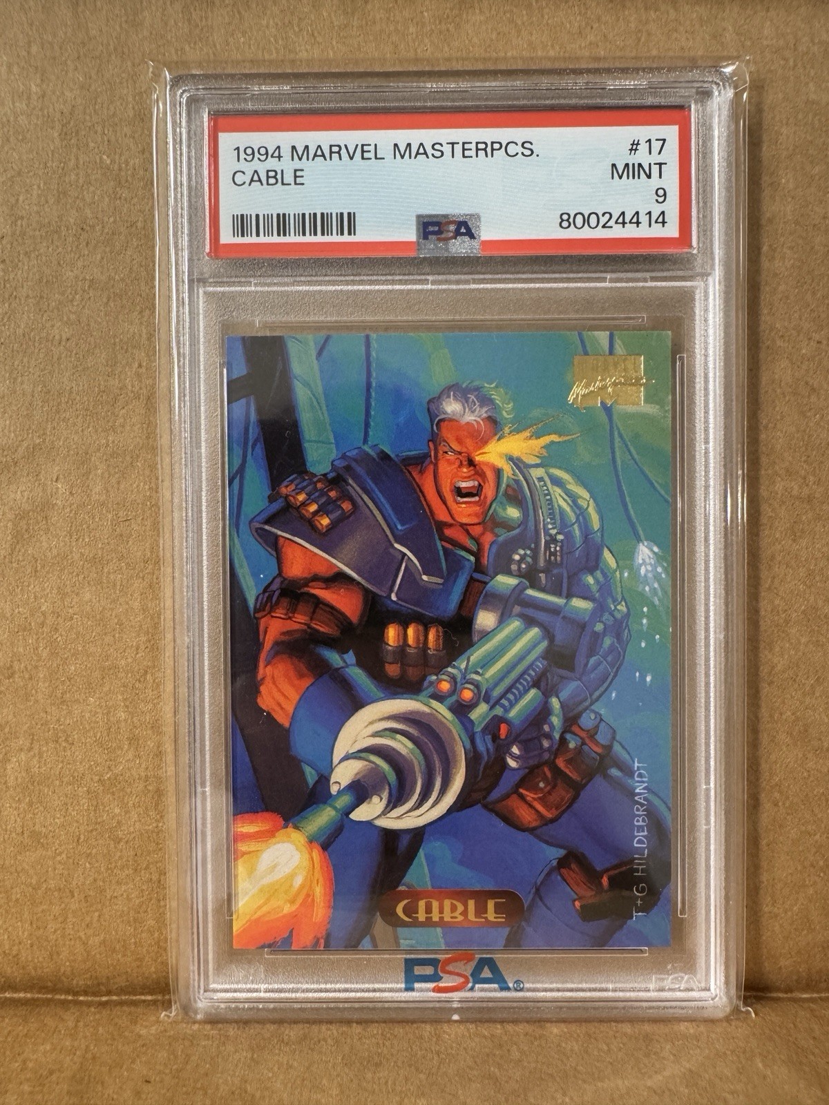 1994 Marvel Masterpieces #17 Cable PSA 9