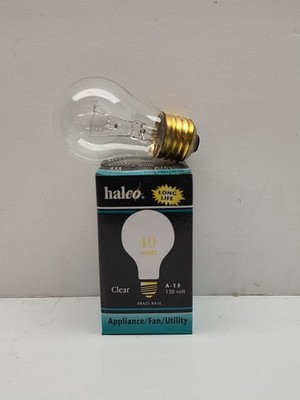 40 Watt A15 Clear Appliance Fan LONG LIFE LIGHT BULBS Halco #6017