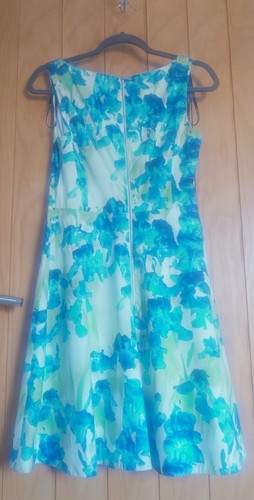 Blue And White Karen Millen Floral Fit And Flare Dress Size 10 - Picture 2 of 5