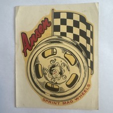 Ansen Sprint Mag Wheels - Original Vintage 1960s Racing Water Slide Decal