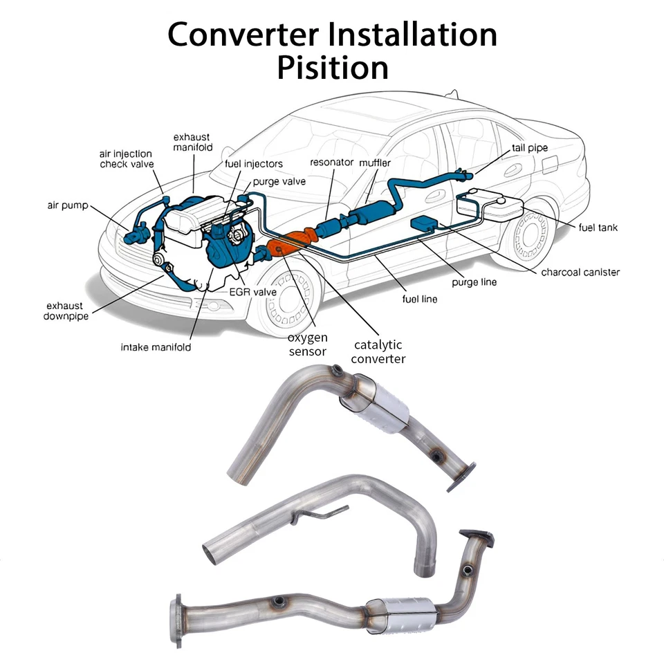 Left and Right Sides Catalytic Converter Set for Hummer H2 03-06 EPA Approved US - Imagem 2 de 4