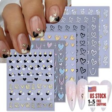 6 Sheets Valentines Day Nail Art Stickers 3D Self Adhesive Valentines Day 03