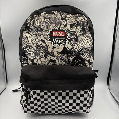 Vans x Marvel Realm Rucksack schwarz-weiß Schachbrett Top Zustand selten