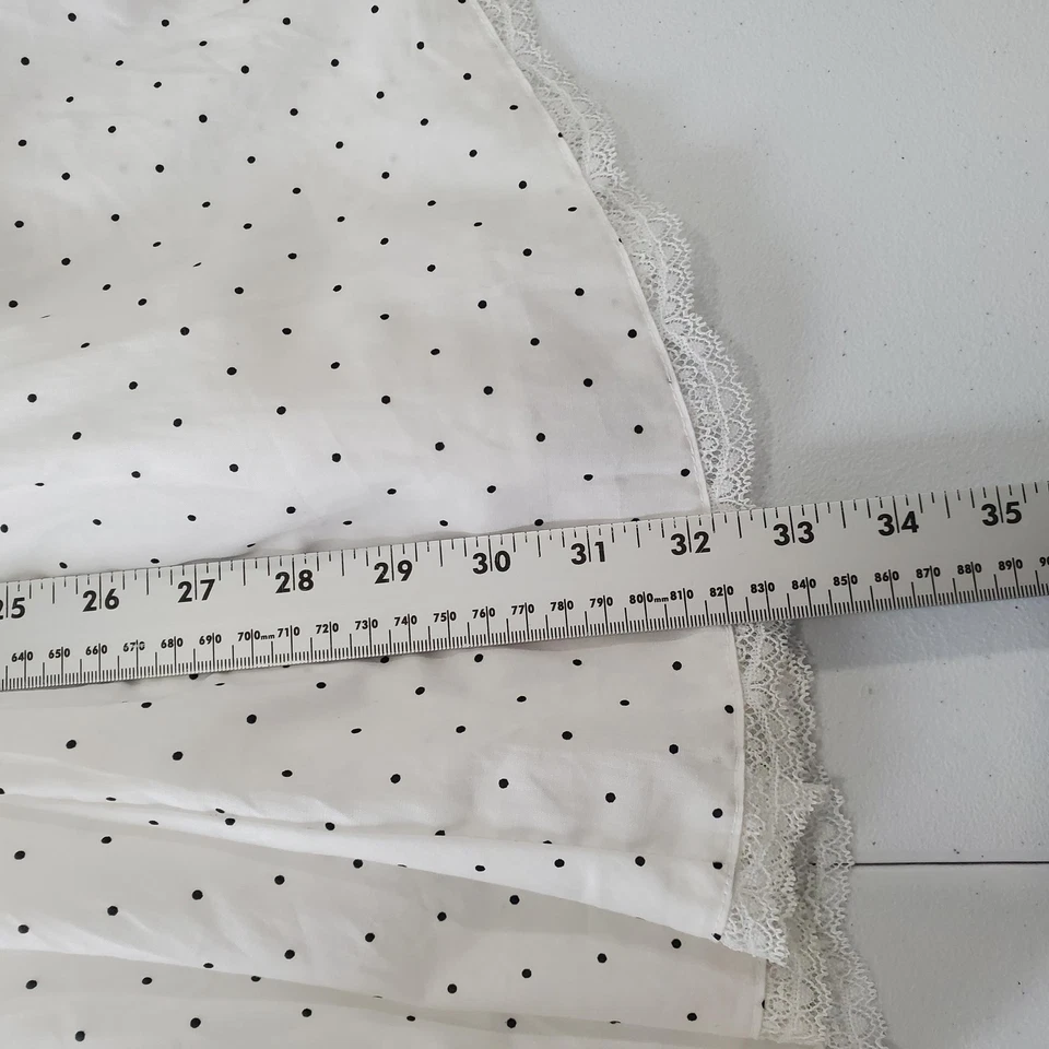 Vestido de Lechera Whimsy Fairy Coquette para Mujer Grande Blanco Negro Lunares Coqueto Foto 4 de 4