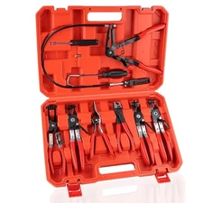 9PCS Hose Clamp Pliers, Long Reach Hose Clamp Tool Remover for Water Hose and...