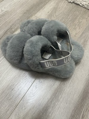 UGG Australia Fluff Yeah Women's Slide Slipper, Size 9 Grey