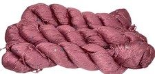 Silk 75 Poly 25 Sequin Yarn 100 G Per Hank Total 300G Soft Dark Dusty Rose