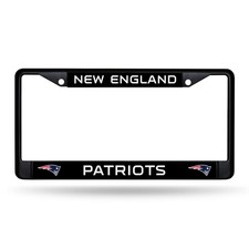 New England Patriots Black Chrome License Plate Frame For Car Truck