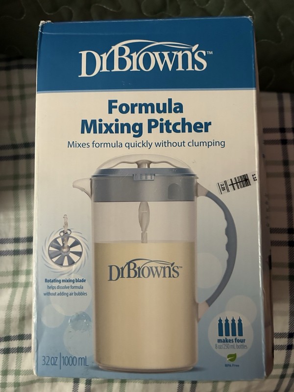 Dr. Brown's Formula Mixing Pitcher BPA Free 32 oz Clear/Blue