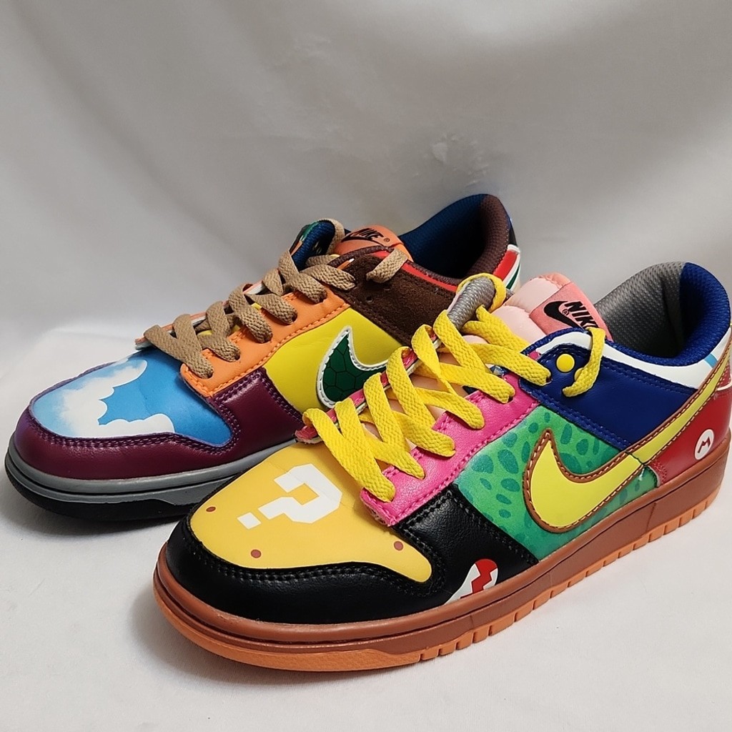 Nike Dunk Low Custom What The Super Mario Luigi Multicolored