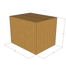 25 18x14x14 Kraft Brown Corrugated Shipping Boxes 32 ECT Single-Wall New