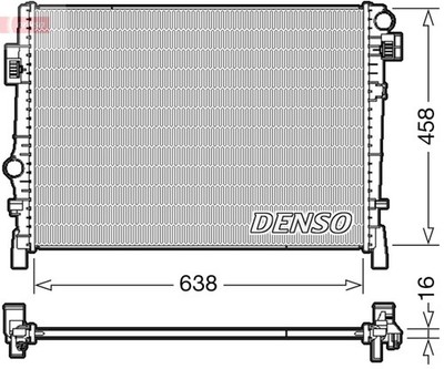 DENSO Motorkühler Wasserkühler DRM09054 für DODGE FIAT FREEMONT JTD 4x4 JOURNEY