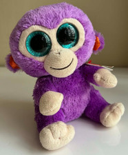 TY Beanie Babies Beanie Boos Grapes Purple Monkey 6 Inch Plush