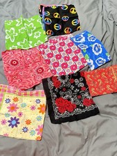Lot I  d Colorful Pattern Bandanas