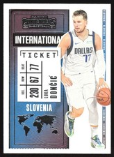 2020-21 Panini Contenders International Ticket Luka Doncic #28 Dallas Mavericks