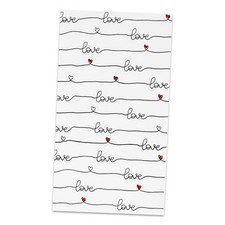 100 Count Valentines Day Love Heart Guest Napkins Disposable Paper Red Hearts