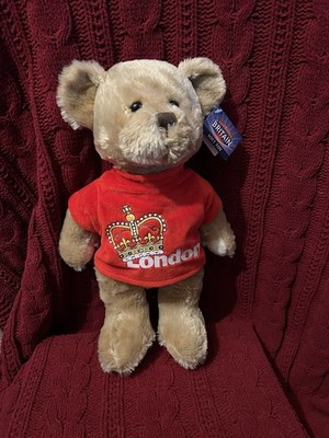 Glorious Britain London Bear Stuffed Animal Plush Plushy Silky 14'' New w/Tag