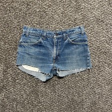 Vintage Levi's Cut Off Shorts Size 30 Blue Denim 70s 4 Stamp - Pre-owned