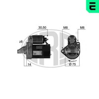 Anlasser Starter ERA 220348A FüR MX Picanto Getz SA KIA TB Hyundai Atos 12V I10