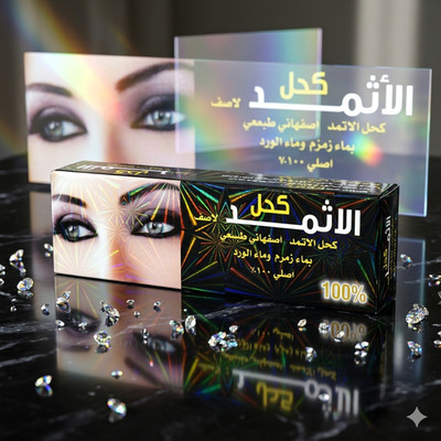 Original Al Asmad Kohl Black - Natural Ithmid Eye Liner - Traditional Cosmetic