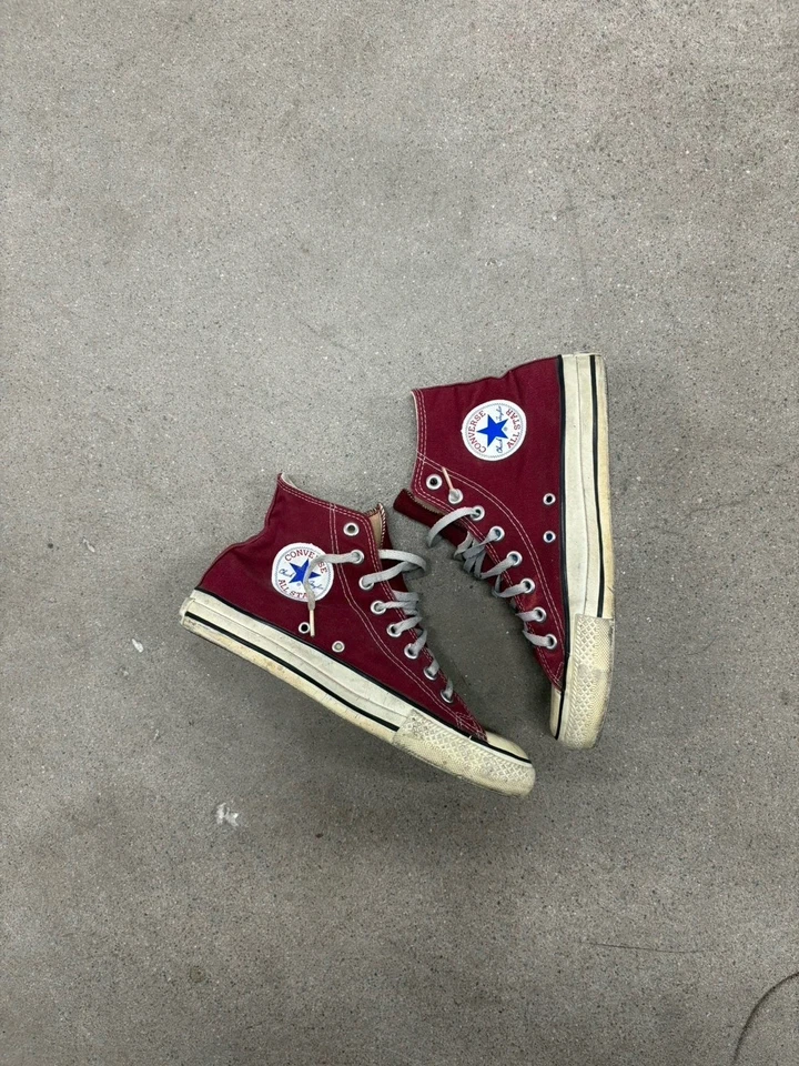 Vintage 70s/80s Made In USA Faded Maroon Converse High tops Size 7 1/2 Men’s - Image 2 of 4