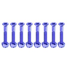 8pcs Skateboard Mounting Hardware 1.25" Carbon Steel Skateboard Screws Purple 