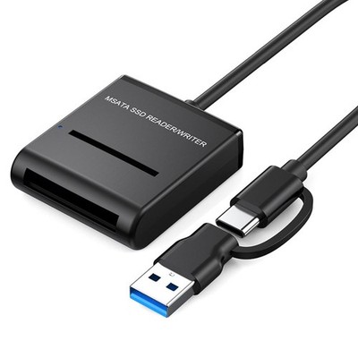 chenyang mSATA SSD Enclosure Reader/Writer,USB 3.0/USB C 5Gbps Desktop Black 