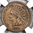 1859 Indian Head Cent NGC XF40 #8GME