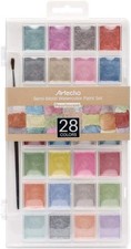 Aquarellfarbe Set - 28 Perlglanz-Metallic Was...