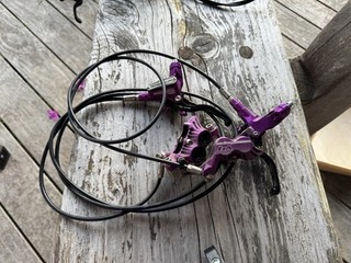 Hope V4 Complete Front And Rear Disc Brake Set With 203mm Disc And G Adaptor
