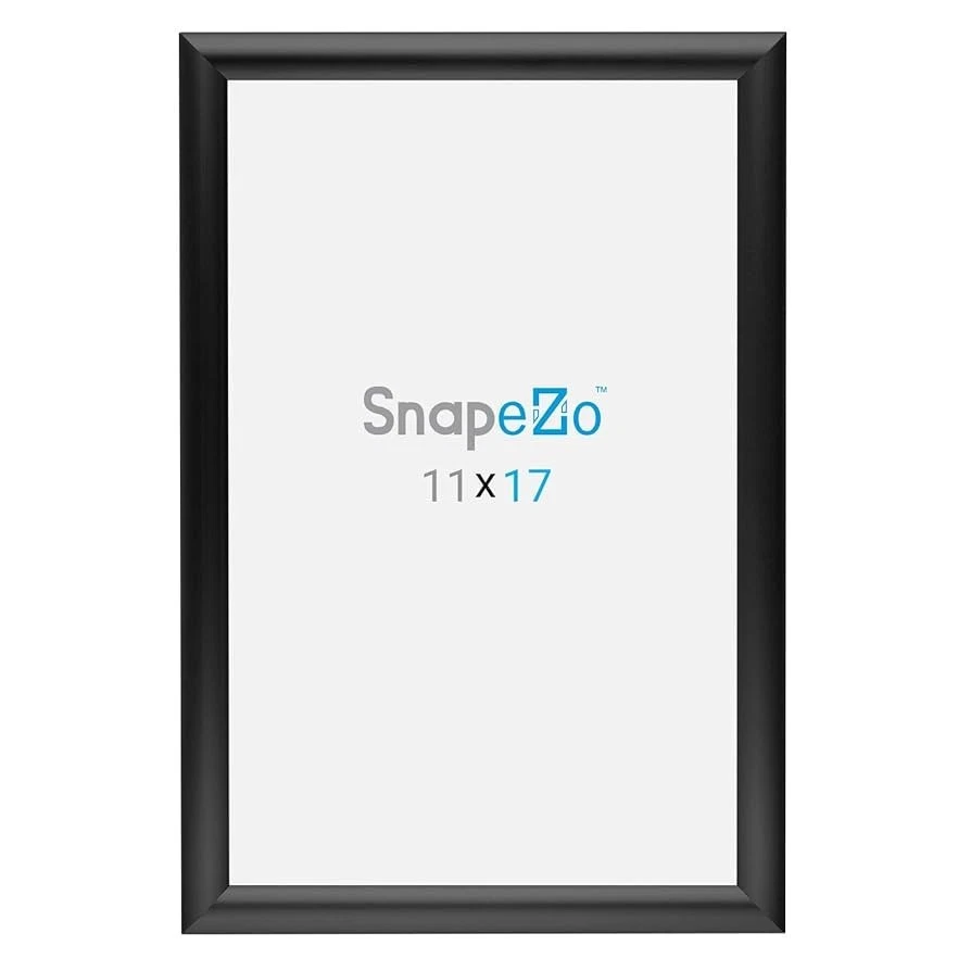 SnapeZo Black Frame 11x17 in, 1" Narrow Profile, Front-Loading Snap Frame  - Image 3 of 4