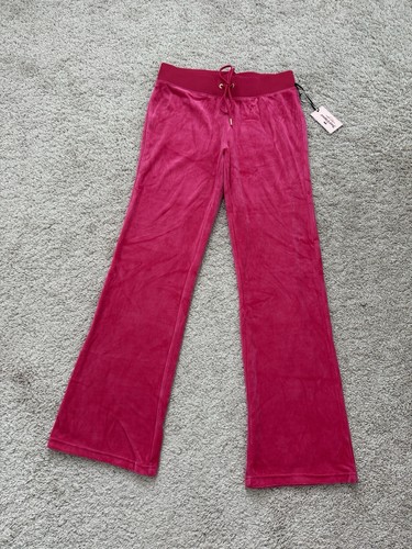 NWT Juicy Couture Velour Tracksuit Set Solid Bright Rse Womens Size S - Picture 9 of 16