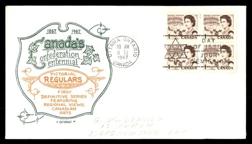 Mayfairstamps Canada FDC 1967 block confederation centennial First Day Cover aax