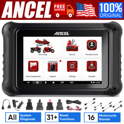Motorcycle Full System Detector Scanner OBD2 Diagnostic Scan Tool Code Reader